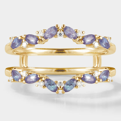 Alexandrite Enhancer Wedding Band