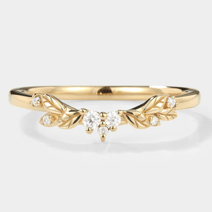 Leaf Pattern Wedding Band