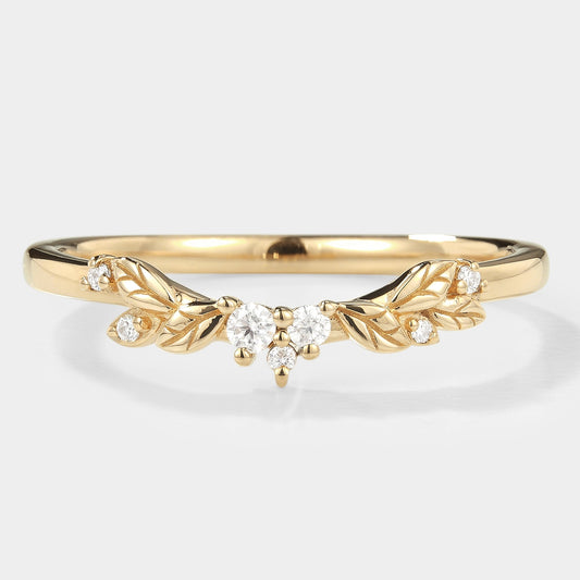 Leaf Pattern Wedding Band