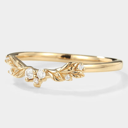 Leaf Pattern Wedding Band