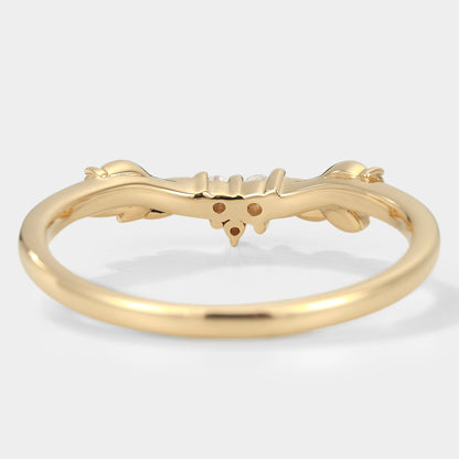 Leaf Pattern Wedding Band