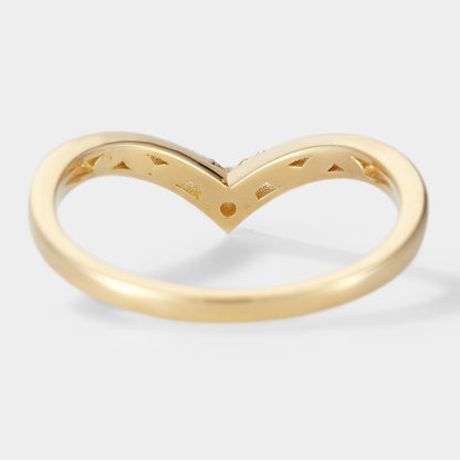 Wheat Inspired Design Chevron Stackable Wedding Band