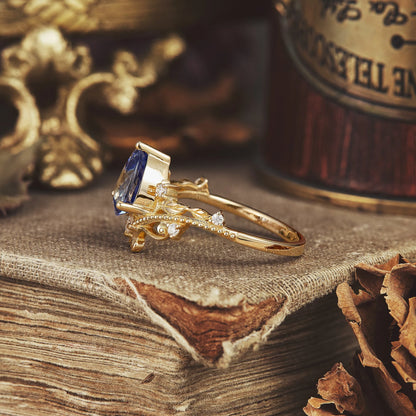 Vintage Sapphire Engagement Ring - Stella
