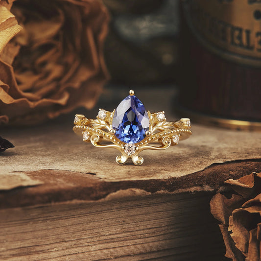 Vintage Sapphire Engagement Ring - Stella